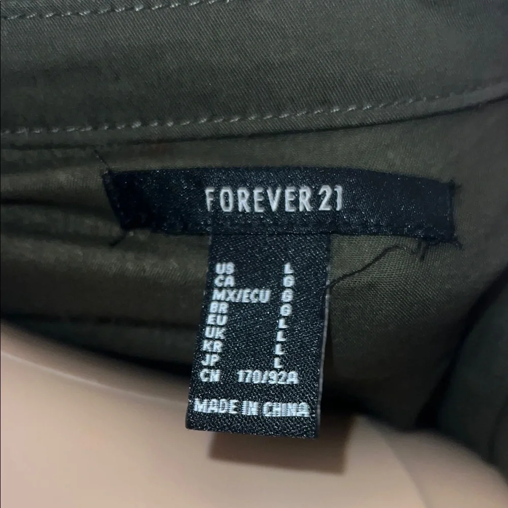 Forever 21 Dark Green Utility Jacket - Picture 2 of 3